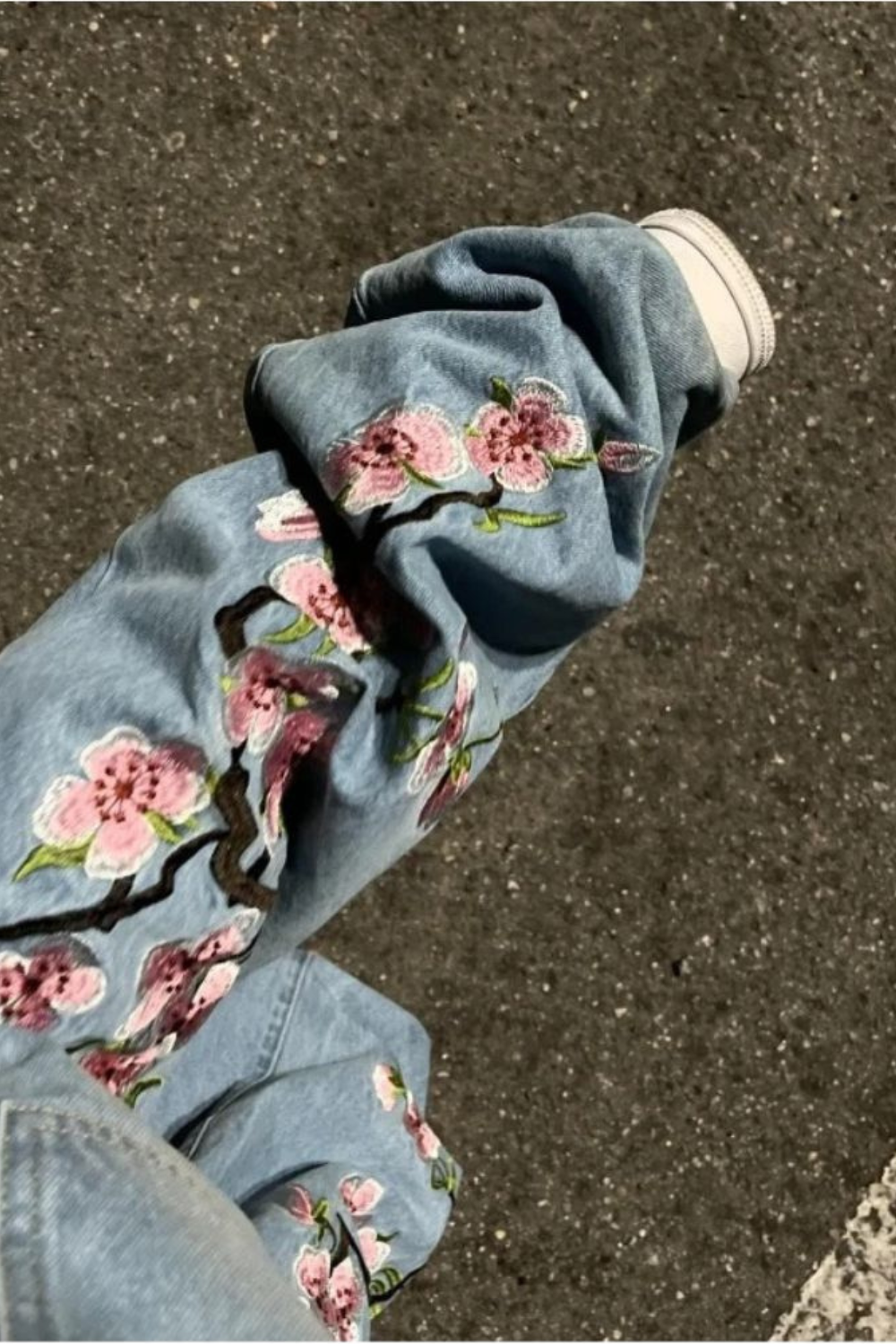 Jean brodé « Blossom »