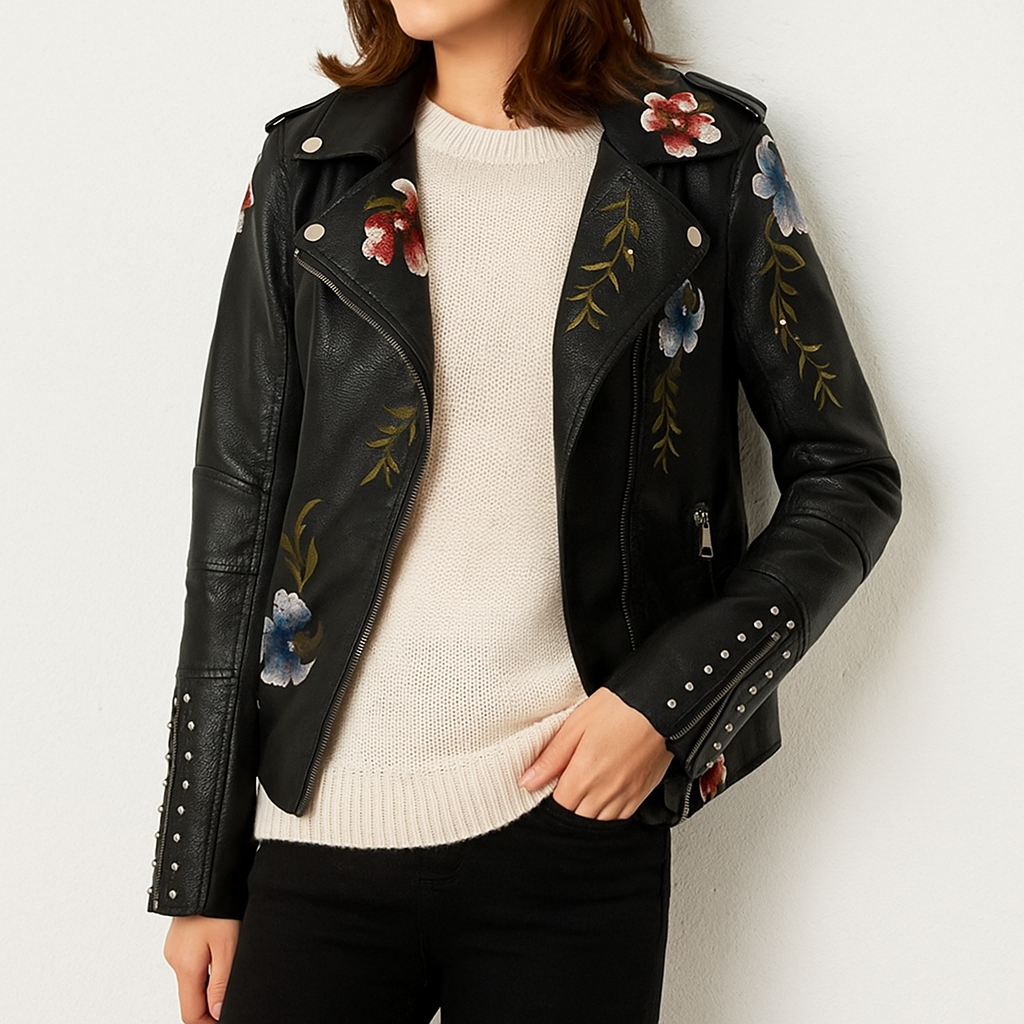 Veste en cuir Lauren