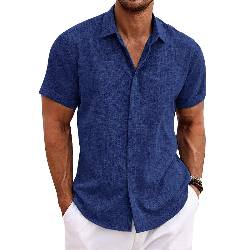 Men's Linen Short Sleeve Shirt