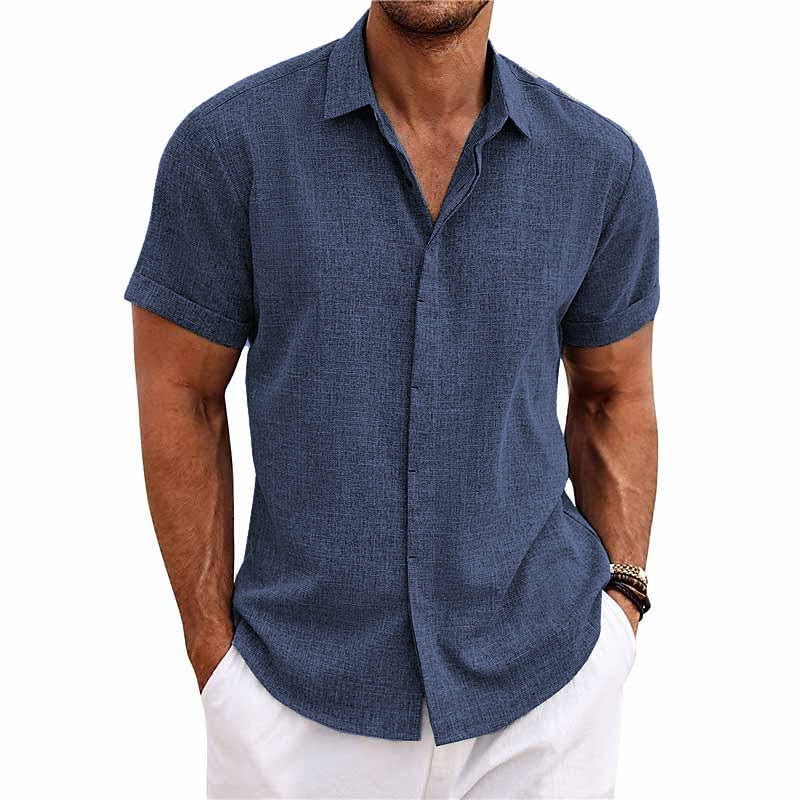 Men's Linen Short Sleeve Shirt