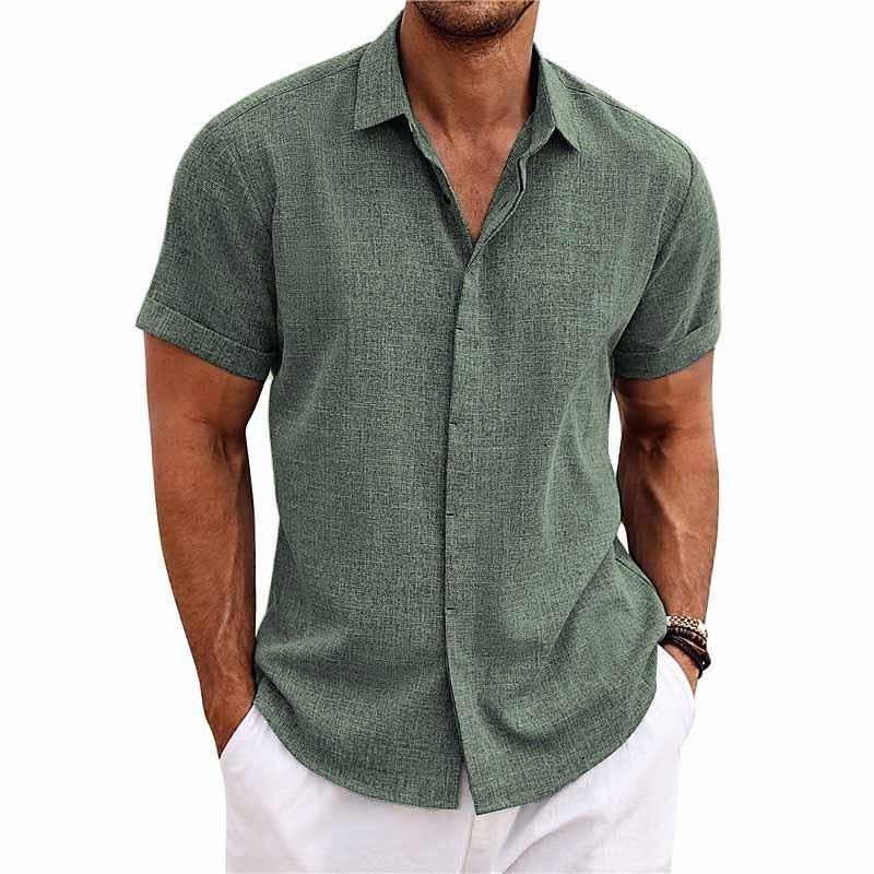 Men's Linen Short Sleeve Shirt