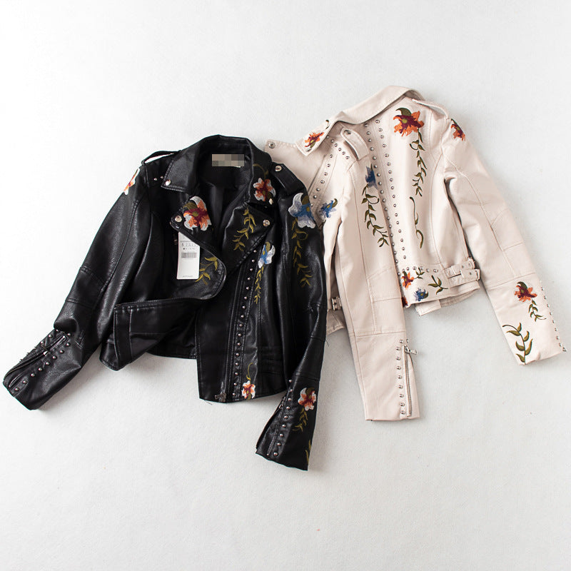 Veste en cuir Lauren