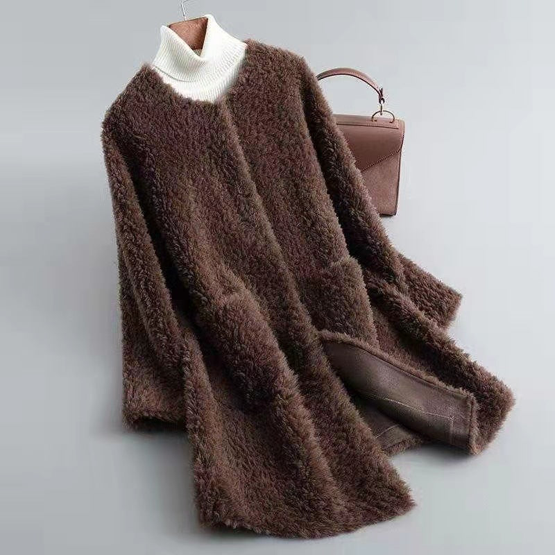 Manteau en peau lainée Linda