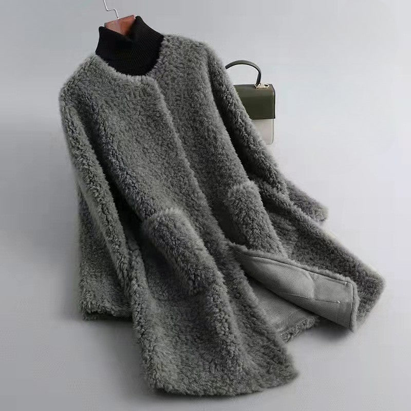 Manteau en peau lainée Linda