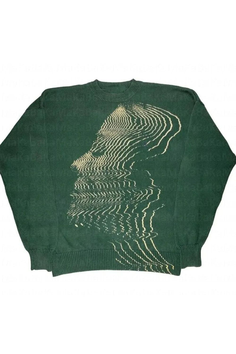 Pull tricoté graphique « Vibrations »