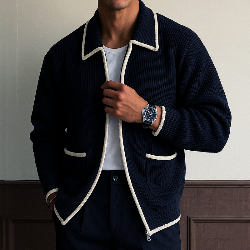 Men's Zipper Sweater Cardigan
