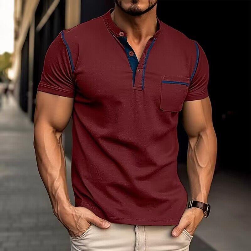 T-shirt décontracté à manches courtes pour homme (en coton)