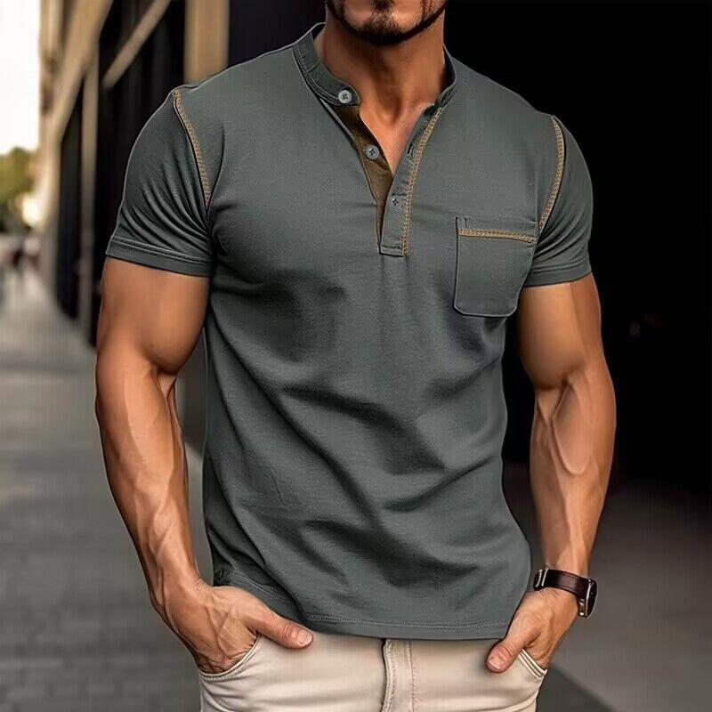 T-shirt décontracté à manches courtes pour homme (en coton)