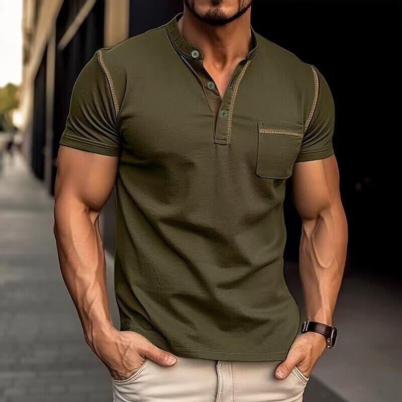 T-shirt décontracté à manches courtes pour homme (en coton)