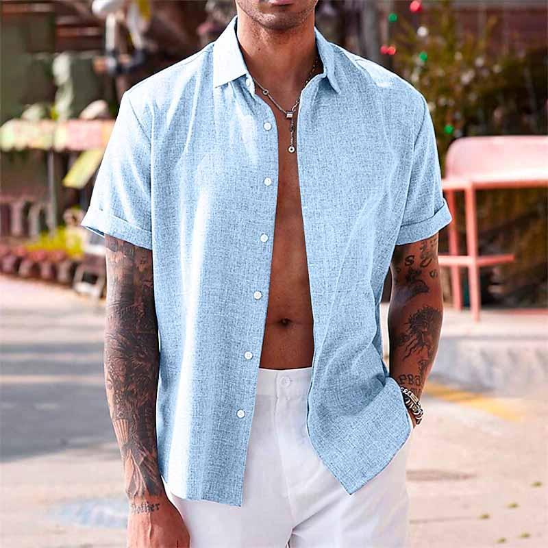 Men's Linen Short Sleeve Shirt