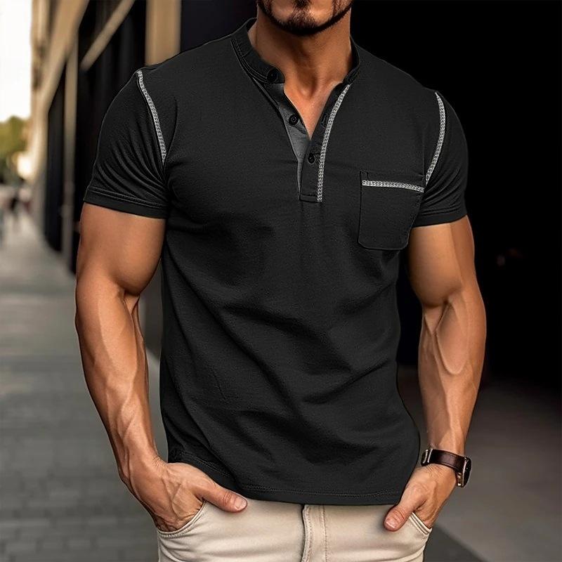 T-shirt décontracté à manches courtes pour homme (en coton)