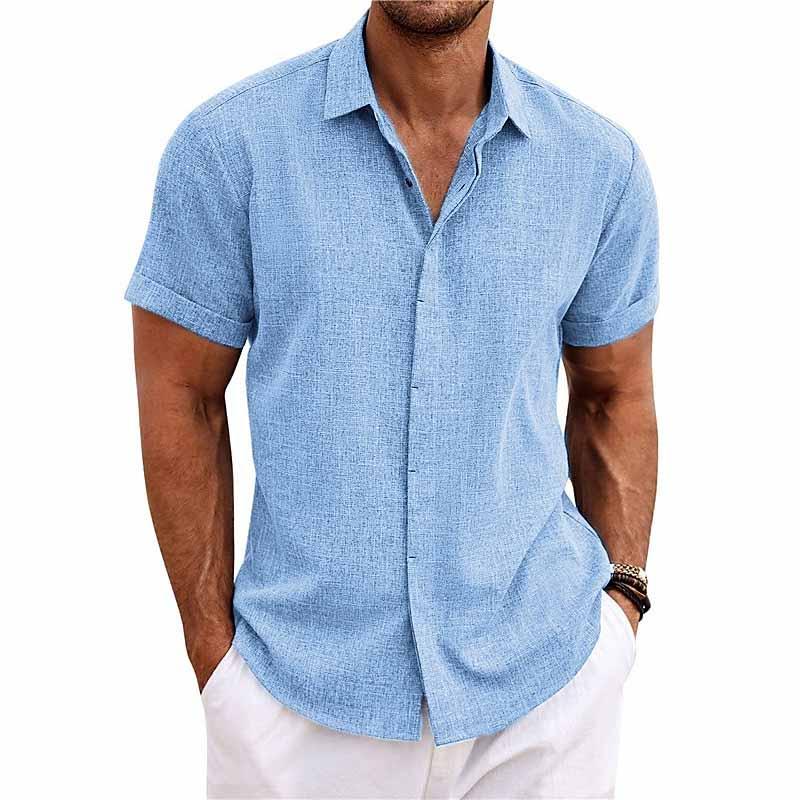 Men's Linen Short Sleeve Shirt