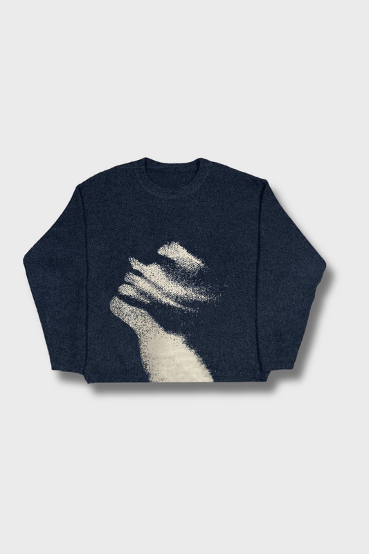 Pull tricoté graphique « Distorted »