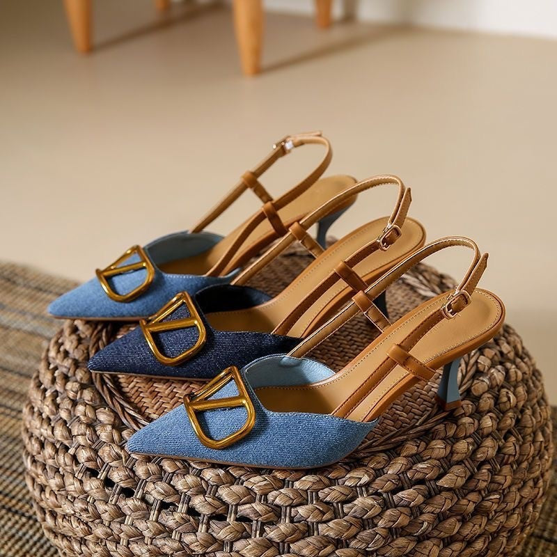 Escarpins en jean Audrey