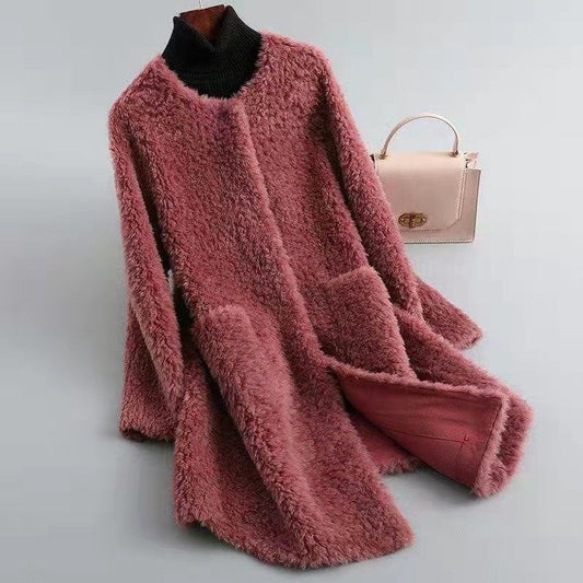 Manteau en peau lainée Linda