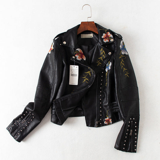 Veste en cuir Lauren