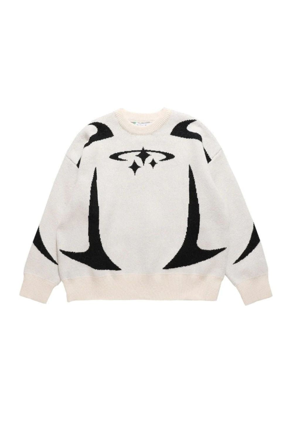 PULL EN MAILLE ÉTOILES Y2K