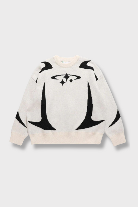 PULL EN MAILLE ÉTOILES Y2K