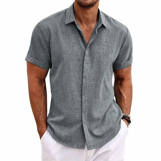Men's Linen Short Sleeve Shirt